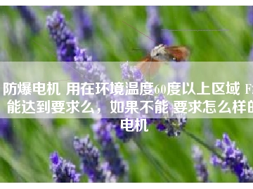 防爆電機(jī) 用在環(huán)境溫度60度以上區(qū)域 F級(jí)能達(dá)到要求么，如果不能 要求怎么樣的電機(jī)