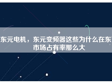 東元電機(jī)，東元變頻器這些為什么在東莞市場(chǎng)占有率那么大
