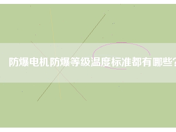 防爆電機(jī)防爆等級(jí)溫度標(biāo)準(zhǔn)都有哪些？