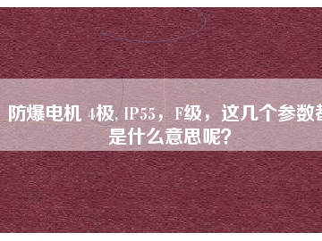 防爆電機 4極, IP55，F(xiàn)級，這幾個參數(shù)都是什么意思呢？