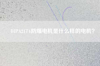 DIPA21T4防爆電機(jī)是什么樣的電機(jī)？