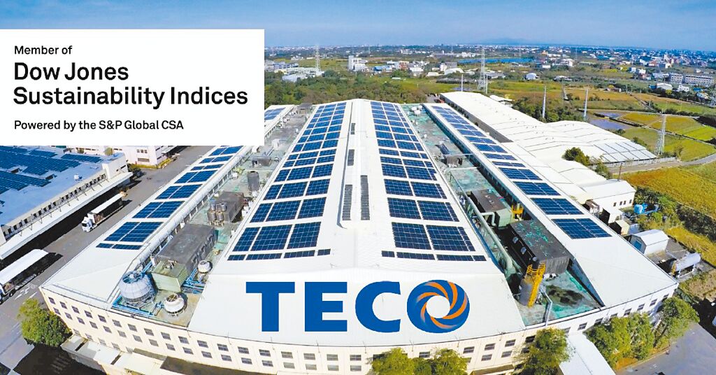 東元電機已連續(xù)三年入選DJSI道瓊永續(xù)指數(shù)新興市場類別，更三度列入國際永續(xù)評比機構標準普爾（S&P Global）永續(xù)年鑑。圖／東元電機提供